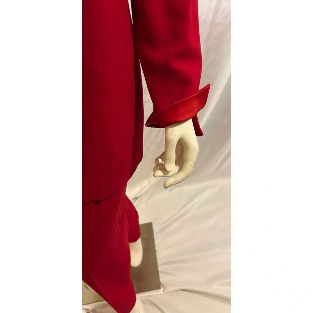 Christian Dior Red Wool Pants Suit - Picture 5 of 6